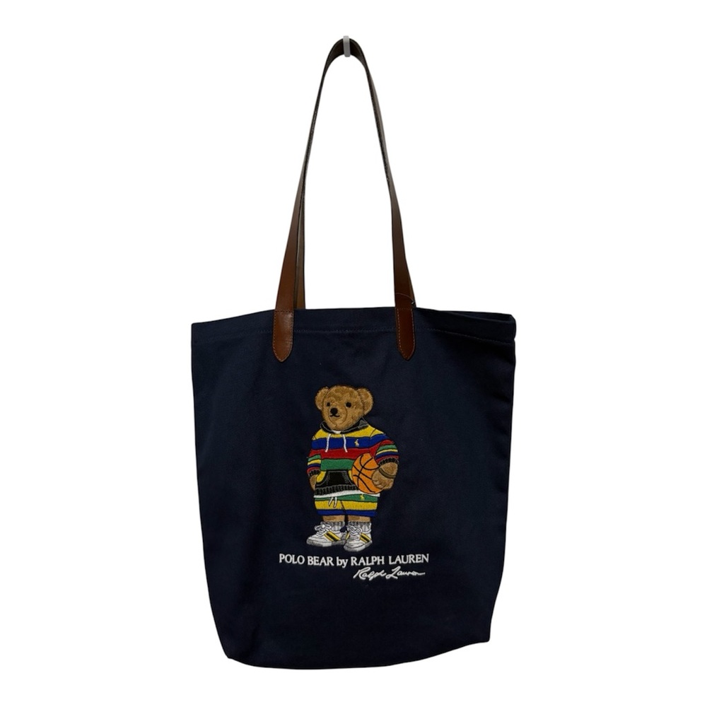 Men’s/Unisex Polo Ralph Lauren BASKETBALL BEAR Cotton Twill Embroidered Tote Bag